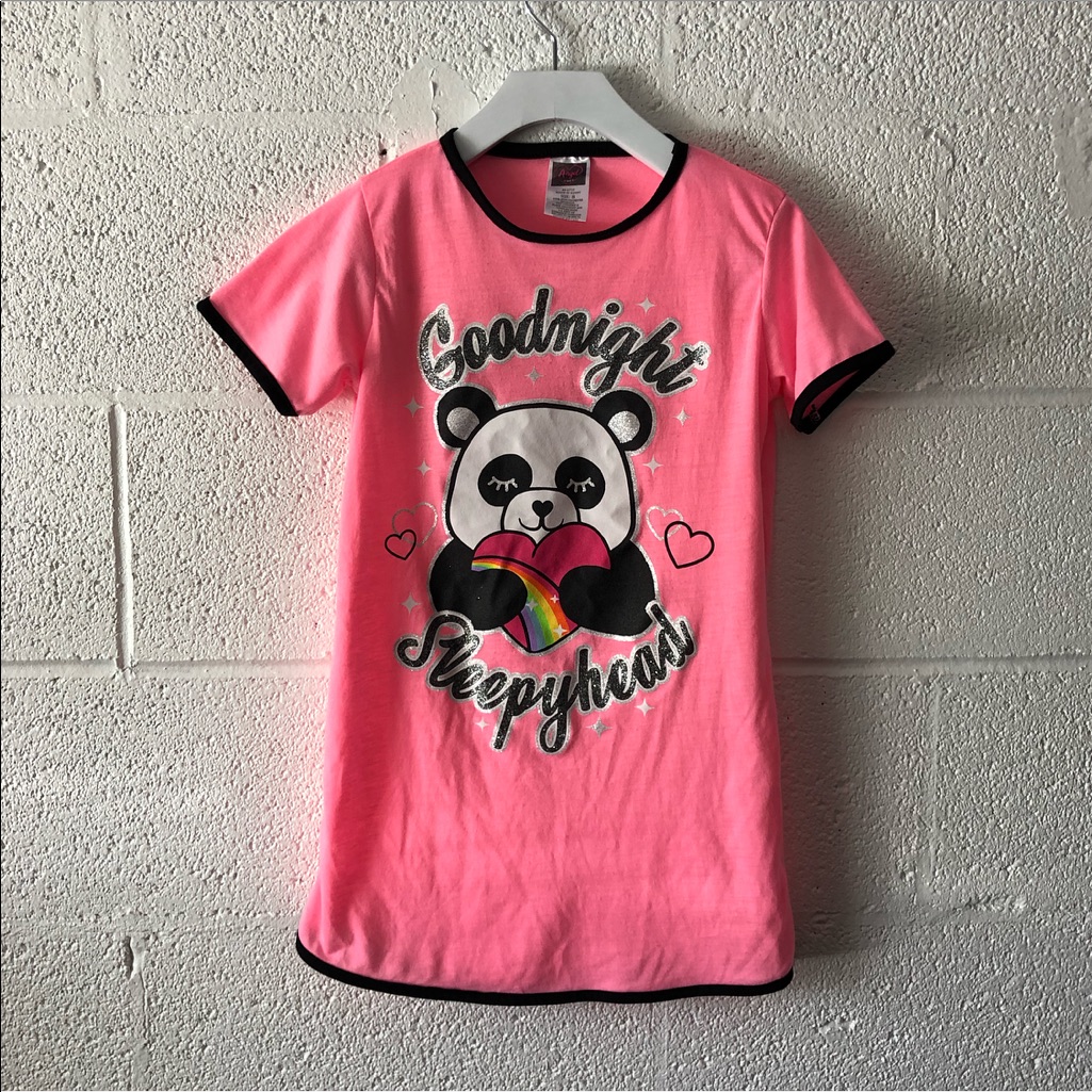 Angel Face Panda Nightgown Sz: 8
